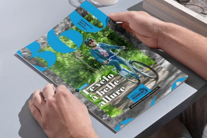 Couverture du premier numéro de la nouvelle version du magazine 360 de Golfe du Morbihan - Vannes agglomération
