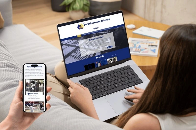 Visuel sur écrans nomades du site internet d'une association dont les contenus sont structurés en fonction du profil des usagers.
